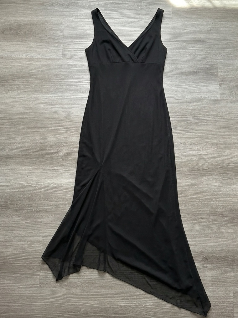 Vintage Womens Y2K Whimsigoth Asymmetrical Midi Slip Dress Size S Black Fairy
